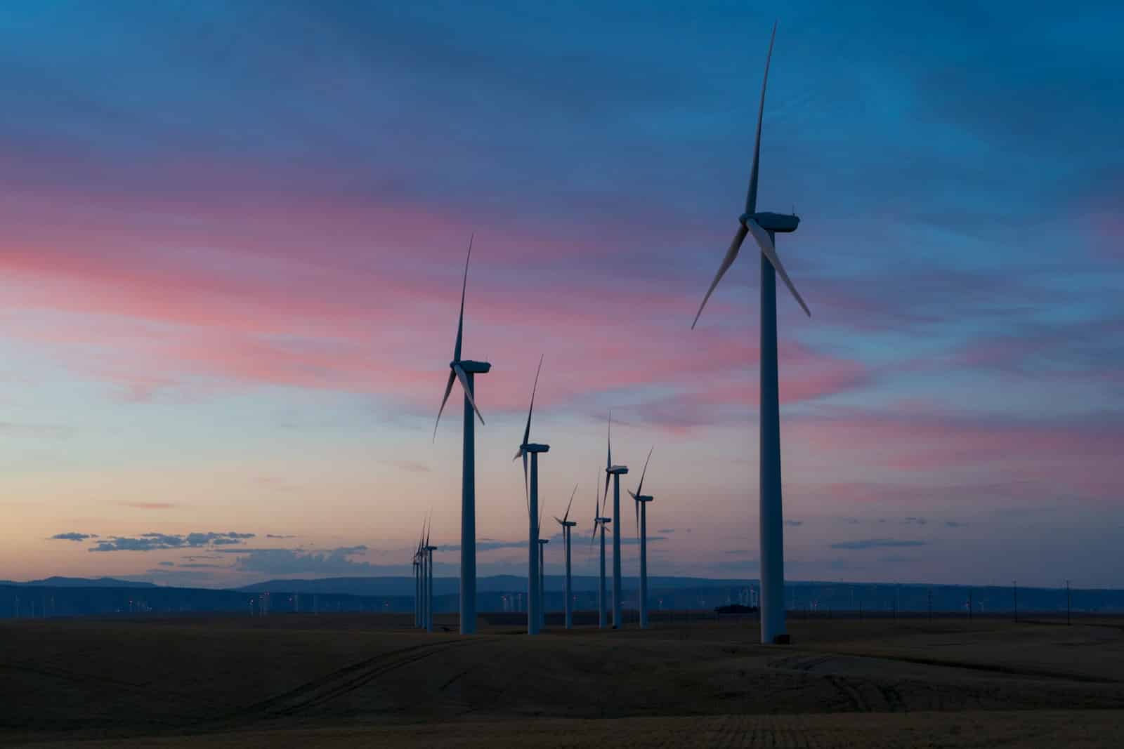 white wind mills