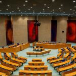 Circular seating of the Dutch Parliament in Den Haag, Nederland.