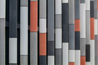 a close up of a building with a lot of windows