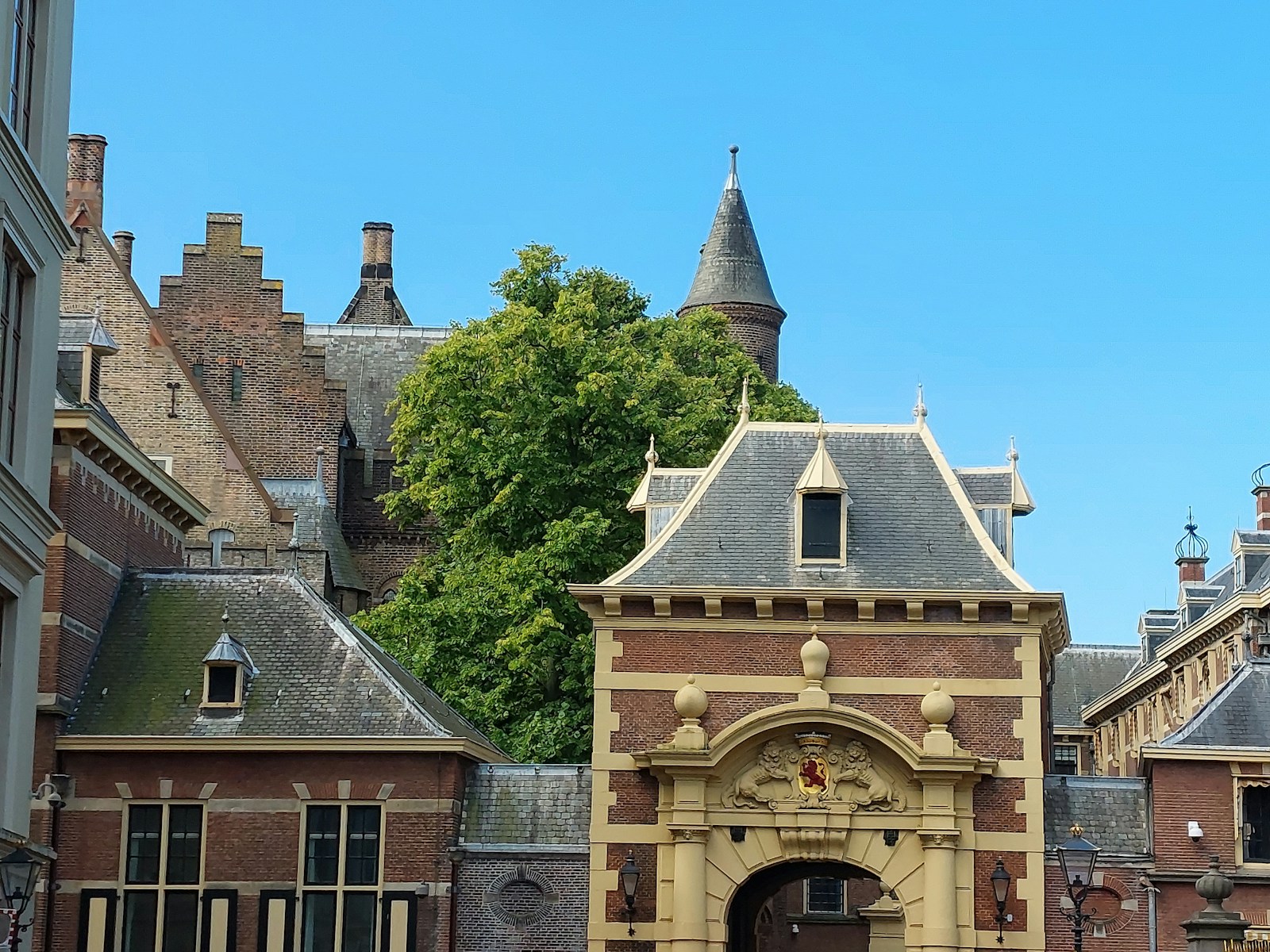a building with a clock on the front of it