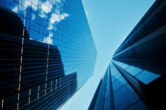 Skyscrapers reach for the sky.