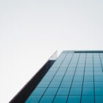 low angle photo of mirror building