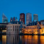 a view of a city at night from across the water