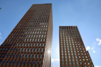 brown concrete buildings